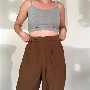 Cinnamon wide leg high rise pants